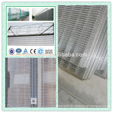 pvc coated anti-climb yard guard welded metal razor wire mesh fence ( factory price)